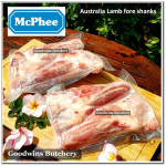 Lamb shank FORESHANK (kaki belakang) frozen Australia MCPHEE +/- 500g (price/pack 1kg 2pcs)